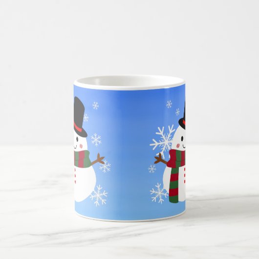 White Christmas Snowman Kaffeetasse (Mittel)