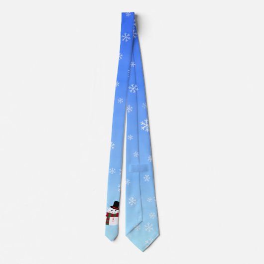 White Christmas Snowman Krawatte (Rückseite)