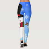 White Christmas Snowman Leggings (Rückseite)