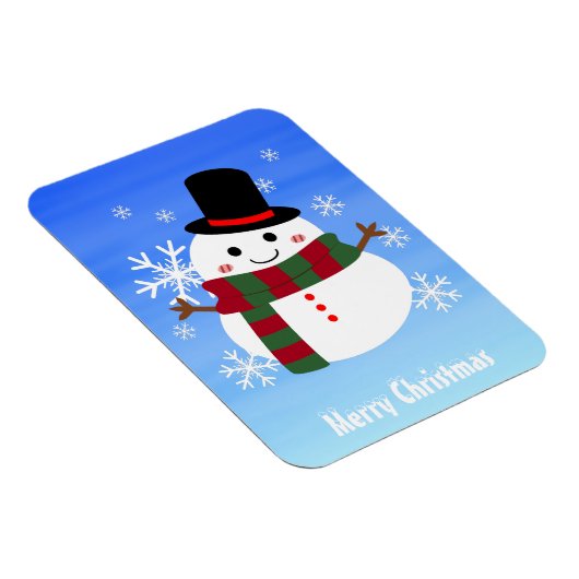 White Christmas Snowman Magnet (Rechte Seite)