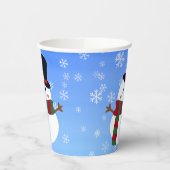 White Christmas Snowman Pappbecher (Links)