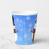 White Christmas Snowman Pappbecher (Rechts)