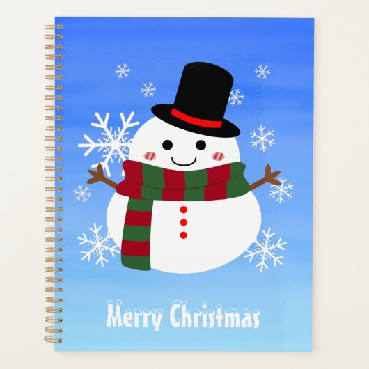 White Christmas Snowman Planer (Vorderseite)