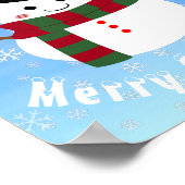 White Christmas Snowman Poster (Ecke)