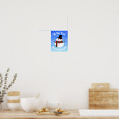 White Christmas Snowman Poster (Küche)