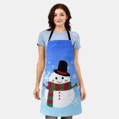 White Christmas Snowman Schürze (Getragen)