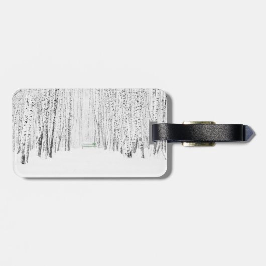 White Christmas Tale Gepäckanhänger (Rückseite horizontal)