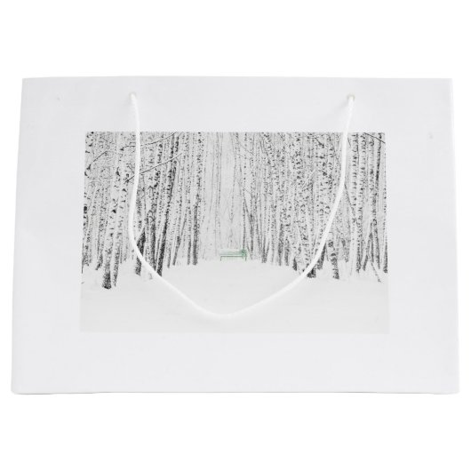 White Christmas Tale Große Geschenktüte (Vorderseite)