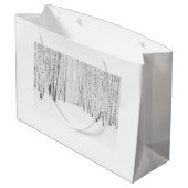 White Christmas Tale Große Geschenktüte (Rückseite Schrägansicht)
