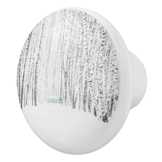 White Christmas Tale Keramikknauf (Rechts)