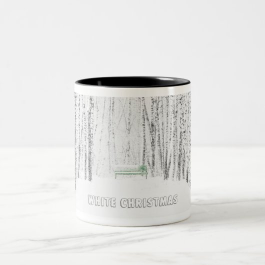 White Christmas Tale Zweifarbige Tasse (Mittel)