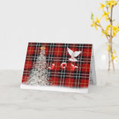 White Christmas Tree and Dove Card Karte (Gelbe Blume)