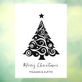 White Christmas Tree Business Window Dekoration Fensteraufkleber (Blatt 3)