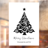 White Christmas Tree Business Window Dekoration Fensteraufkleber (Blatt 2)