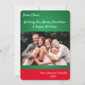 White Christmas Tree Foto Grußkarten Einladung (Rückseite)