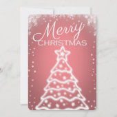 White Christmas Tree Foto Grußkarten Einladung (Vorderseite)