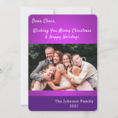 White Christmas Tree Foto Grußkarten Einladung (Rückseite)