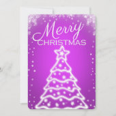 White Christmas Tree Foto Grußkarten Einladung (Vorderseite)