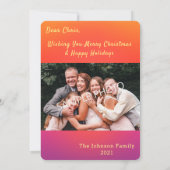 White Christmas Tree Foto Grußkarten Einladung (Rückseite)