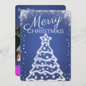 White Christmas Tree Foto Grußkarten Einladung (Vorne/Hinten)