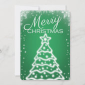 White Christmas Tree Foto Grußkarten Feiertagskarte (Vorderseite)