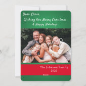 White Christmas Tree Foto Grußkarten Feiertagskarte (Rückseite)