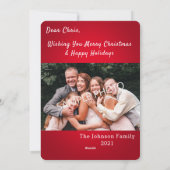 White Christmas Tree Foto Grußkarten Feiertagskarte (Rückseite)