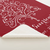 White Christmas Tree on Red Sherpadecke (3/4)