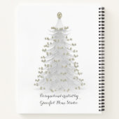 White Christmas Tree Personal Journal Taary Notizblock (Rückseite)