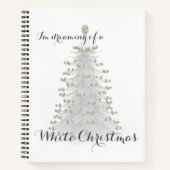 White Christmas Tree Personal Journal Taary Notizblock (Vorderseite)