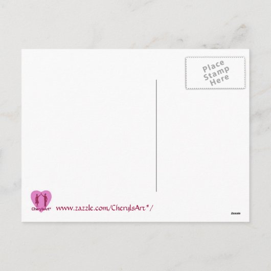 White Christmas Tree Red Bow Holidays Postkarten (Rückseite)