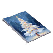 White Christmas Tree Winter Snow Notizblock (Rechte Seite)