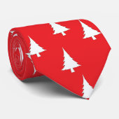 White Christmas Trees Red Computer Krawatte (Gerollt)