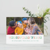 White Christmas Vibes Foto Weihnachten (Stehend Vorderseite)