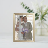 White Christmas Vielen Dank Postcard Postkarte (Stehend Vorderseite)