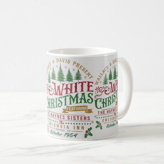 White Christmas Wallace und Davis Haynes Sister Kaffeetasse (VorderseiteRechts)