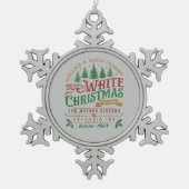 White Christmas Wallace und Davis Haynes Sister Schneeflocken Zinn-Ornament (Vorderseite)