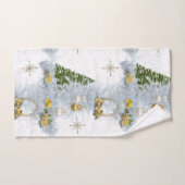 White Christmas Wedding Repeat Design Badhandtuch Set (Handtuch)