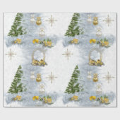White Christmas Wedding Repeat Design Geschenkpapier (Flach)