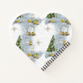 White Christmas Wedding Repeat Design Notizblock (Rückseite)