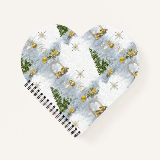 White Christmas Wedding Repeat Design Notizblock (Vorderseite)