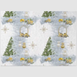 White Christmas Wedding Repeat Design Seidenpapier