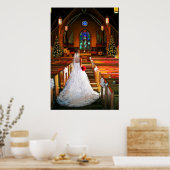 White Christmas Winter White Wedding Gown Poster (Küche)