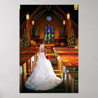 White Christmas Winter White Wedding Gown Poster