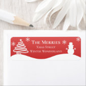 White Christmas Winter Wonderland Snowman Tree (Insitu)