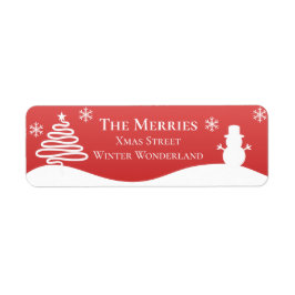 White Christmas Winter Wonderland Snowman Tree