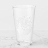 White Christmas Winter Wonderland Snowman Tree Glas (Vorderseite)