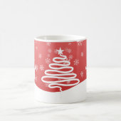 White Christmas Winter Wonderland Snowman Tree Kaffeetasse (Mittel)