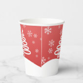 White Christmas Winter Wonderland Snowman Tree Pappbecher (Rechts)