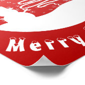 White Christmas Winter Wonderland Snowman Tree Poster (Ecke)